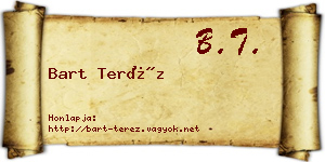 Bart Teréz névjegykártya